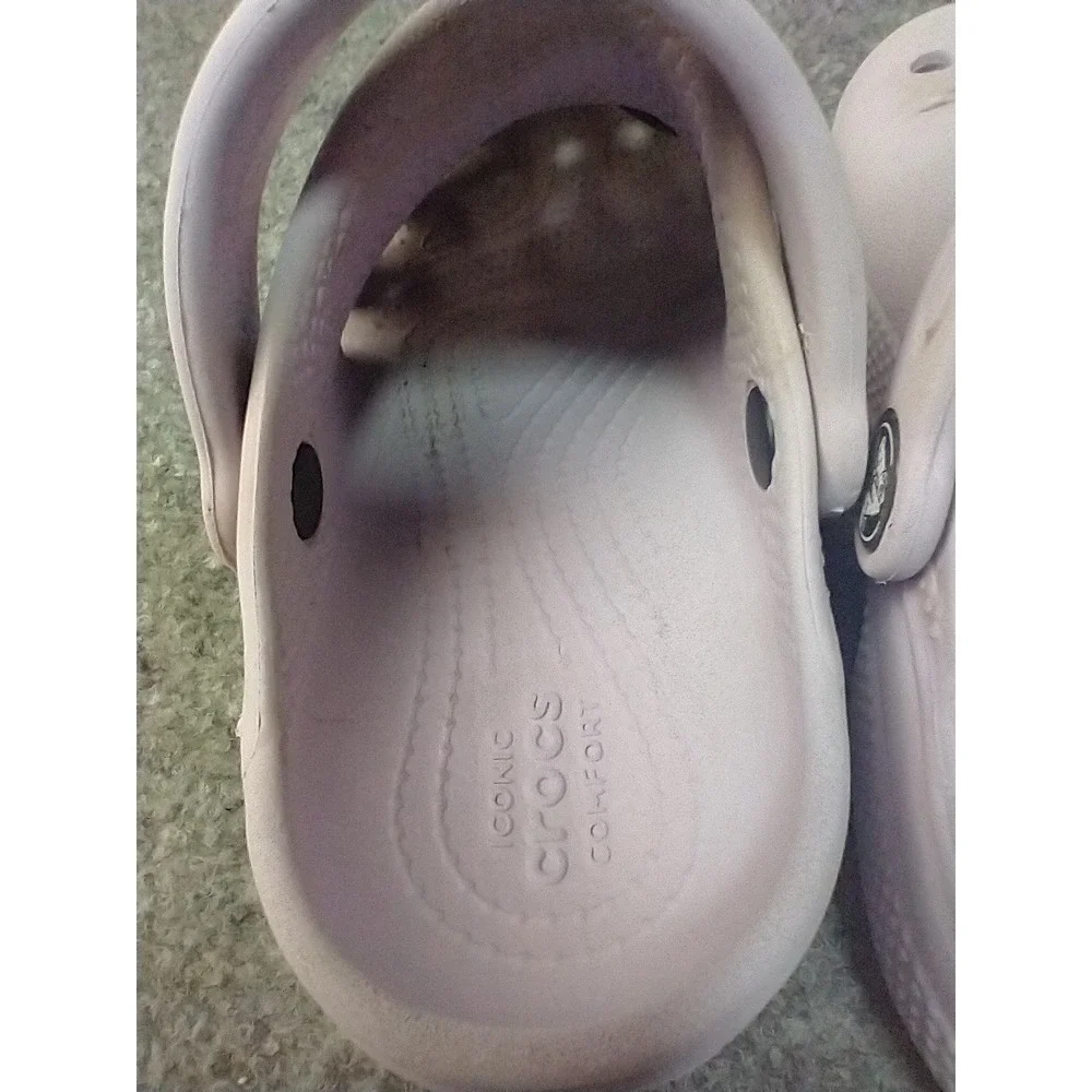 Crocs Kids Classic Clog Lavender Purple Character Charms C10 Slip On Shoes